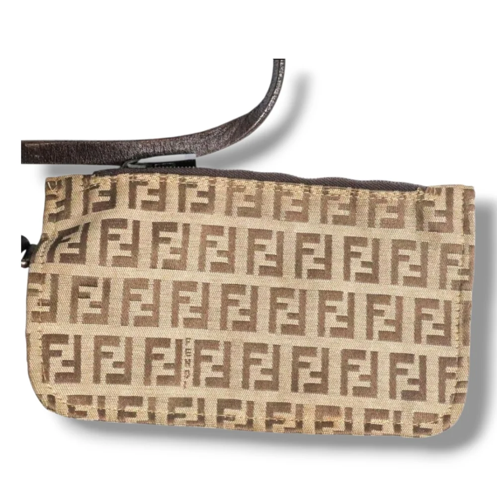 FENDI Zucchino Beige and Brown Logo Tote Bag - Picture 10 of 15